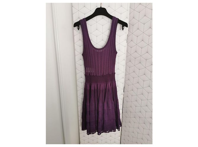 Alaïa lila Strick-Sommerkleid - Ansicht 2