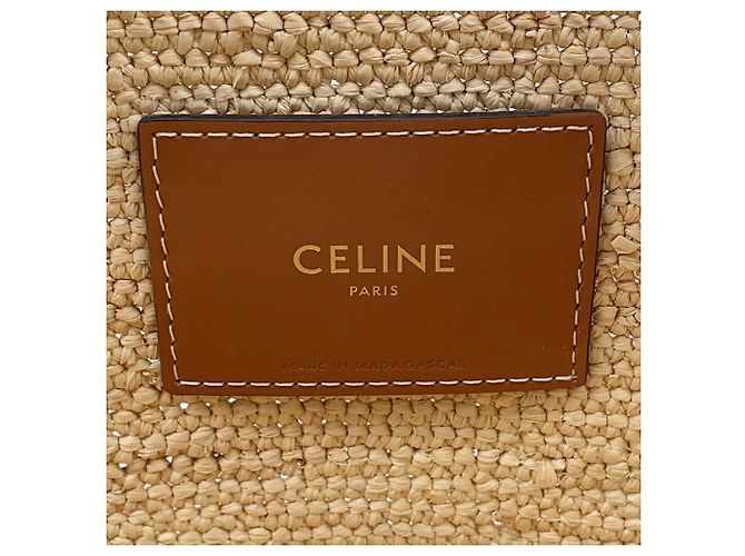 Céline Borsa a mano Celine Teen Supple Classic Panier in rafia - vista 12