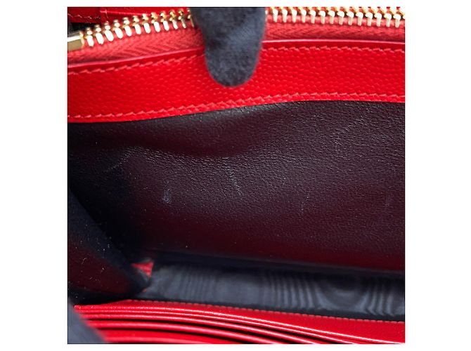 Portafoglio a catena Yves Saint Laurent Cassandra Classic Rosso - vista 10