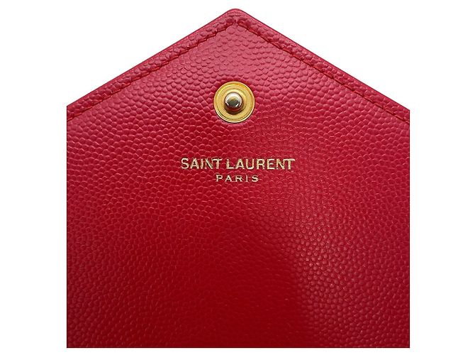 Portafoglio a catena Yves Saint Laurent Cassandra Classic Rosso - vista 16