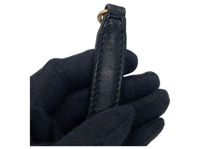 Borsa a tracolla Chanel Matelassé in pelle d'agnello stropicciata Nero - vista 14