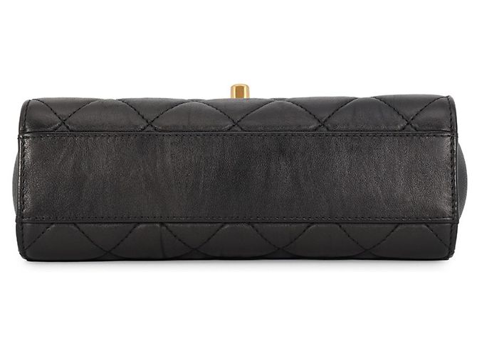 Borsa a tracolla Chanel Matelassé in pelle d'agnello stropicciata Nero - vista 3