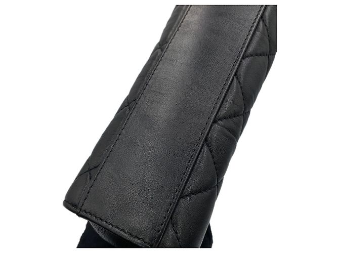 Borsa a tracolla Chanel Matelassé in pelle d'agnello stropicciata Nero - vista 8