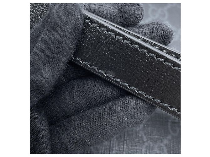 Borsa a tracolla Gucci in pelle GG Supreme nera Nero - vista 11