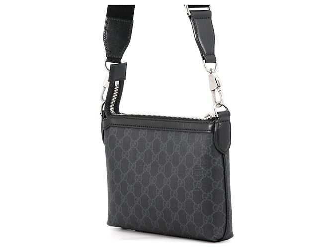 Borsa a tracolla Gucci in pelle GG Supreme nera Nero - vista 2