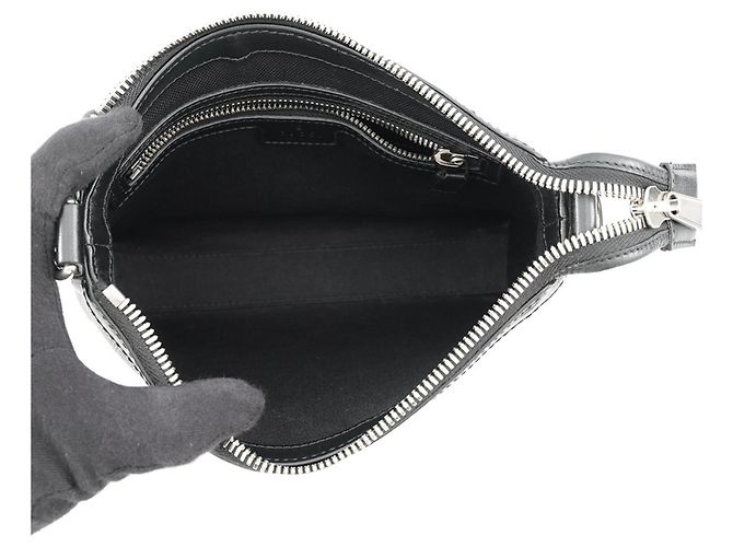 Borsa a tracolla Gucci in pelle GG Supreme nera Nero - vista 6