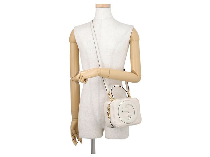 Borsa a mano Gucci Blondie in pelle Beige - vista 4