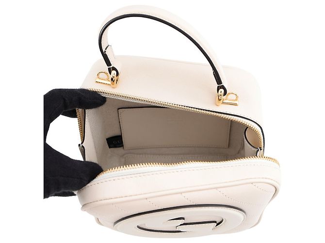 Borsa a mano Gucci Blondie in pelle Beige - vista 6