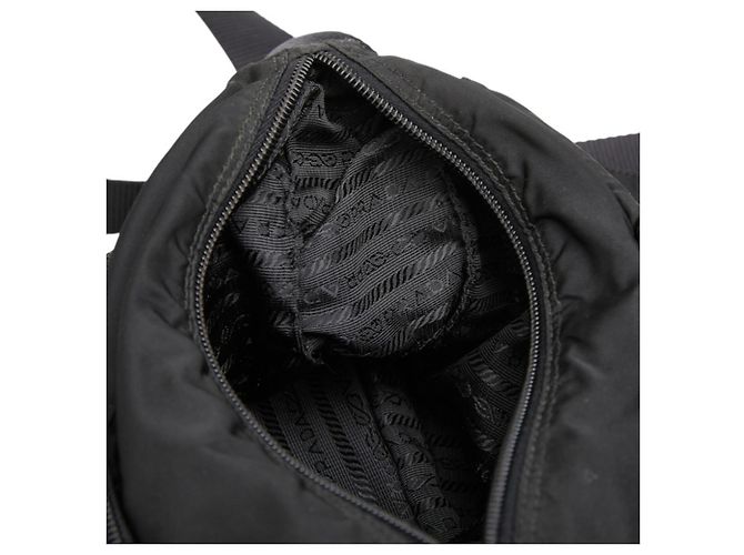 Bolsa Tiracolo Prada com Placa de Logotipo Triangular Preto - vista 10