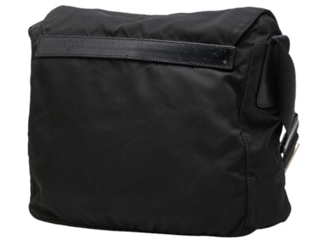 Bolsa Tiracolo Prada com Placa de Logotipo Triangular Preto - vista 2