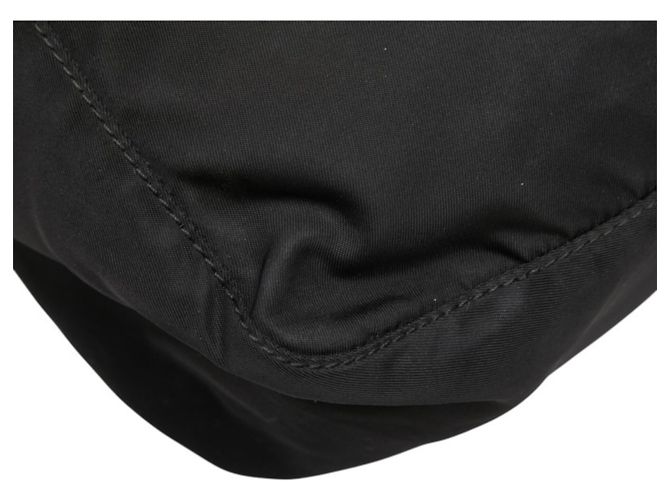 Bolsa Tiracolo Prada com Placa de Logotipo Triangular Preto - vista 7
