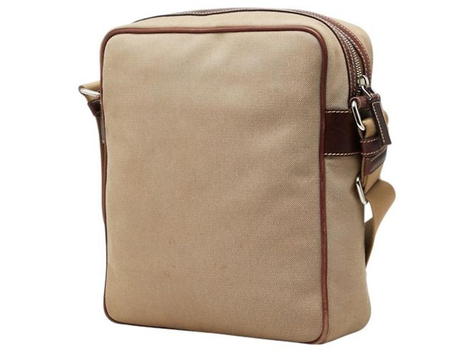 Prada Logo Jacquard Crossbody Shoulder Bag Braun Beige - Ansicht 2