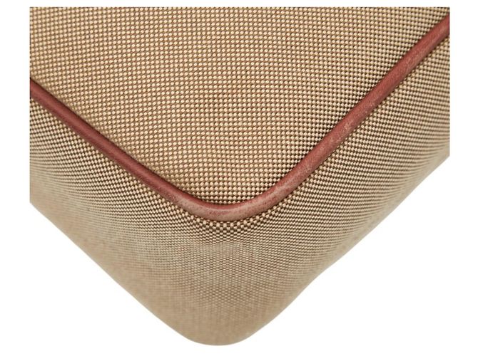 Prada Logo Jacquard Crossbody Shoulder Bag Braun Beige - Ansicht 4