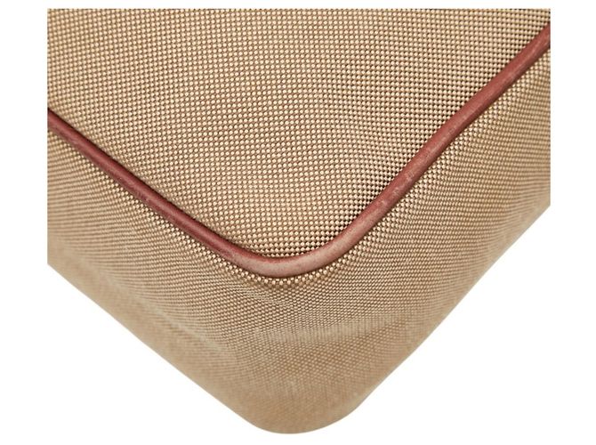 Prada Logo Jacquard Crossbody Shoulder Bag Braun Beige - Ansicht 6