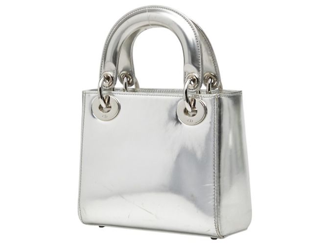 Borsa Christian Dior Dior Lady Mini Argento - vista 2