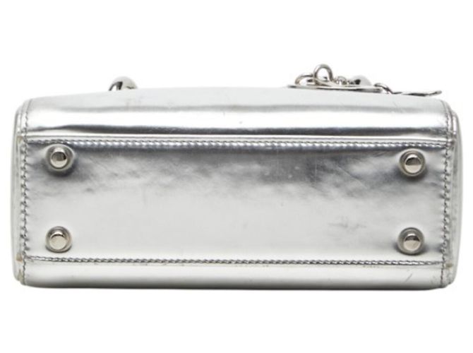 Borsa Christian Dior Dior Lady Mini Argento - vista 3