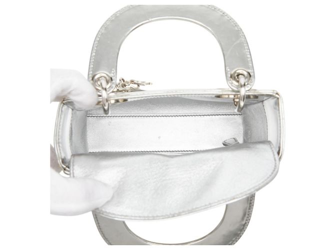 Borsa Christian Dior Dior Lady Mini Argento - vista 8
