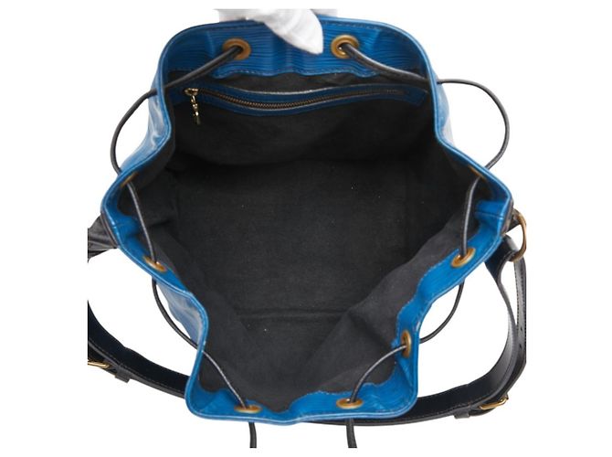Noe Louis Vuitton Epi Petit Noé Schultertasche Schwarz Blau - Ansicht 8