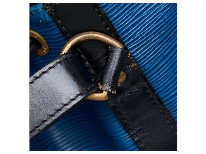 Noe Louis Vuitton Epi Petit Noé Schultertasche Schwarz Blau - Ansicht 9