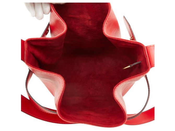 Louis Vuitton Epi Sac Depaule PM Shoulder Bag Rosso - vista 10