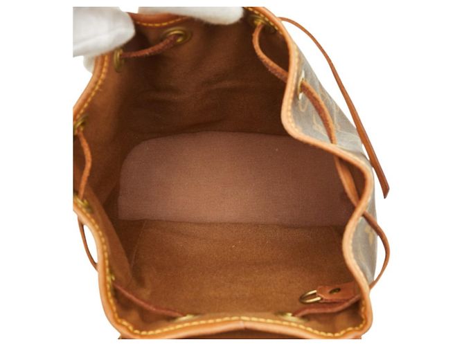 Mochila Louis Vuitton Monogram Mini Montsouris Castaño - vista 8