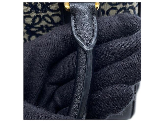 Bolso de mano Loewe Amazona 19 Square Castaño Negro - vista 13