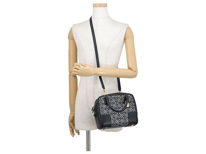 Bolso de mano Loewe Amazona 19 Square Castaño Negro - vista 4