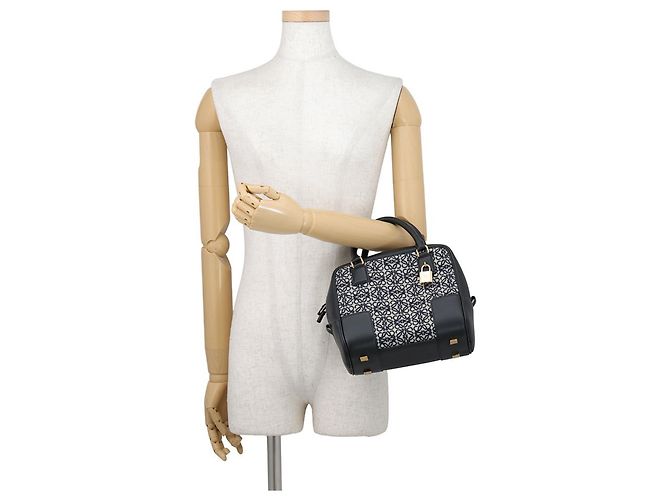 Bolso de mano Loewe Amazona 19 Square Castaño Negro - vista 5