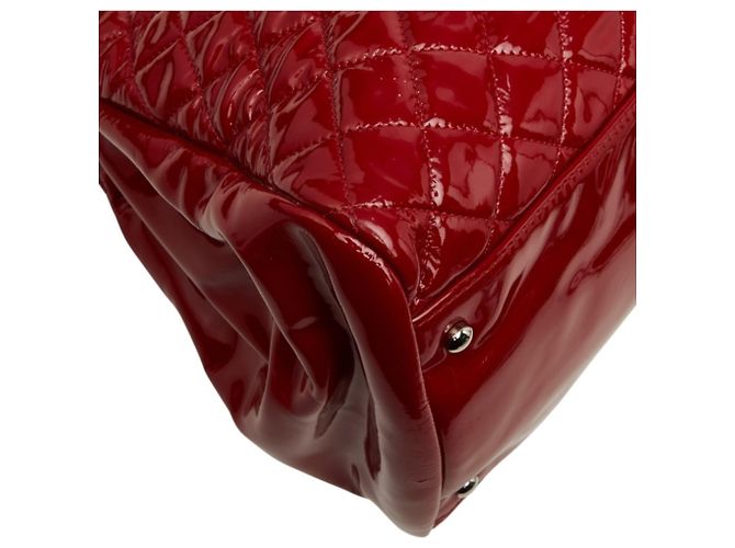Borsa Tote Chanel Coco Mark Matelassé Mademoiselle Rosso - vista 5