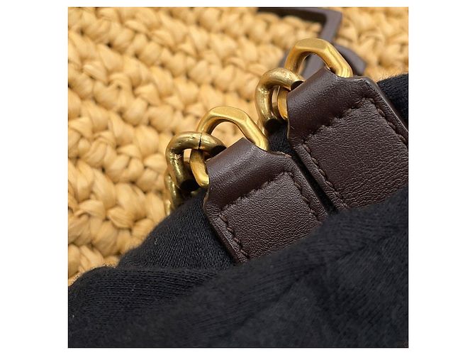Borsa a tracolla con catena Yves Saint Laurent Marrone - vista 11