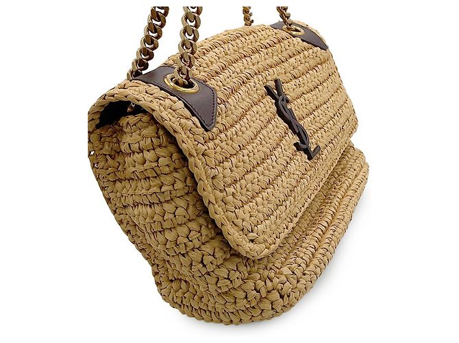 Borsa a tracolla con catena Yves Saint Laurent Marrone - vista 13
