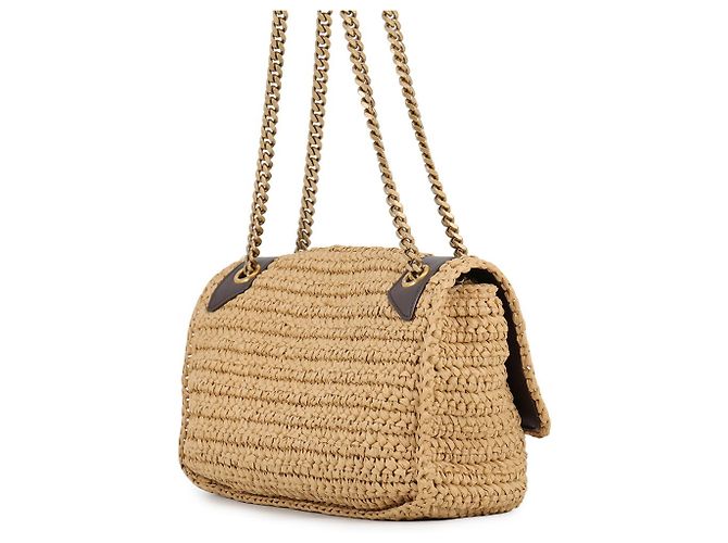 Borsa a tracolla con catena Yves Saint Laurent Marrone - vista 2