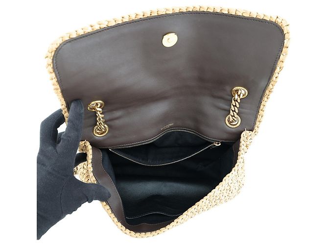 Borsa a tracolla con catena Yves Saint Laurent Marrone - vista 6