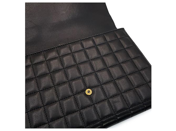 Borsa a pochette in pelle di agnello Yves Saint Laurent Nero - vista 10
