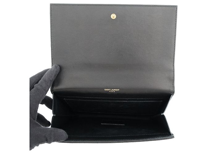 Borsa a pochette in pelle di agnello Yves Saint Laurent Nero - vista 5