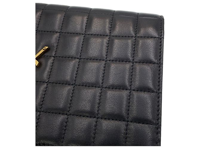 Borsa a pochette in pelle di agnello Yves Saint Laurent Nero - vista 6