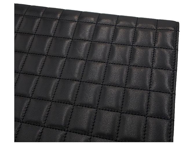 Borsa a pochette in pelle di agnello Yves Saint Laurent Nero - vista 8