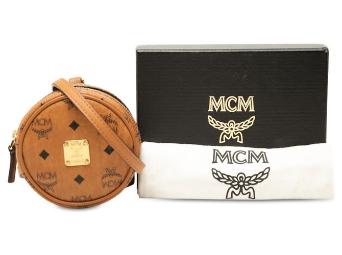 Pochette rotonda MCM Visetos Marrone - vista 6