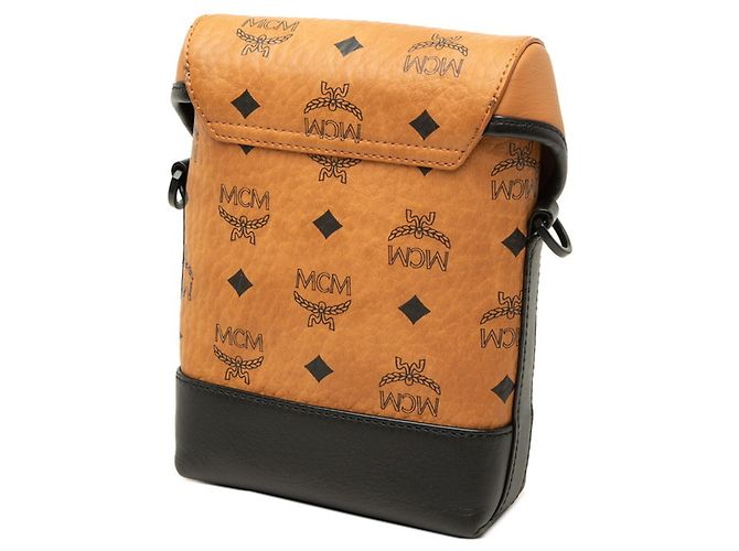 Bolsa Tiracolo MCM Visetos Marrom Preto - vista 2