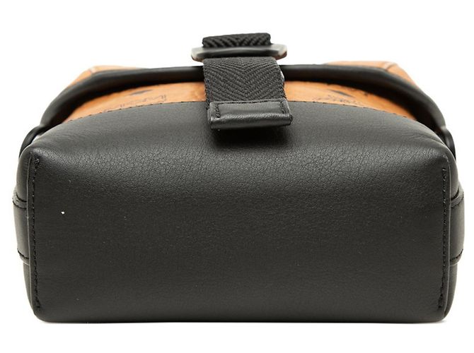 Bolsa Tiracolo MCM Visetos Marrom Preto - vista 3