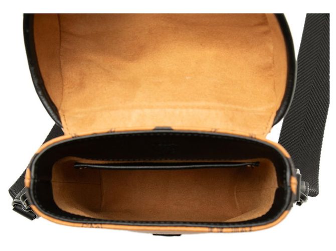 Bolsa Tiracolo MCM Visetos Marrom Preto - vista 4
