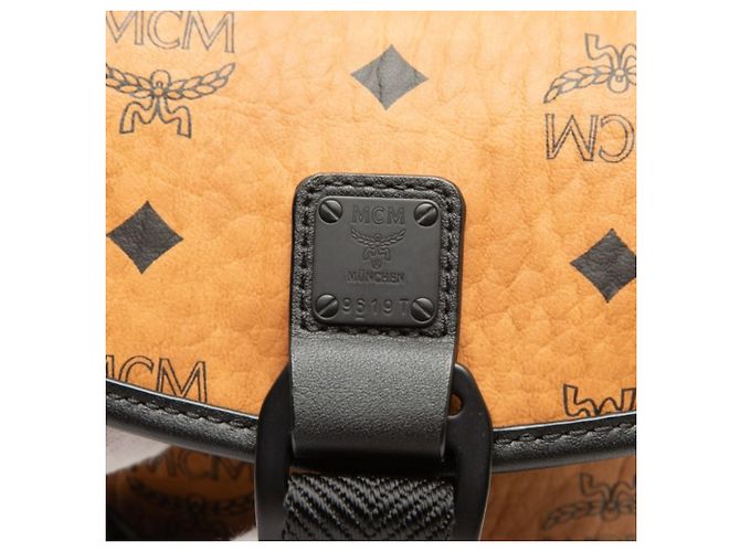 Bolsa Tiracolo MCM Visetos Marrom Preto - vista 6