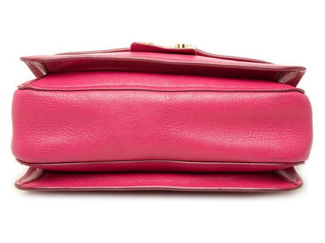 Bolsa de mão e de ombro Miu Miu em couro rosa - vista 3