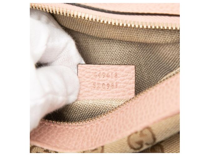 Bolsa de Ombro Gucci GG Canvas Bege - vista 6