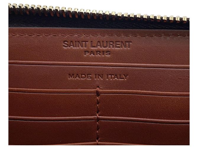 Cartera larga Yves Saint Laurent Castaño - vista 8
