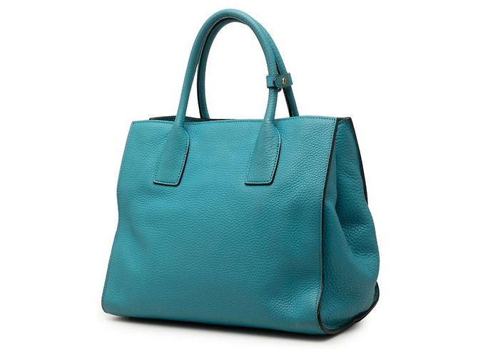 Bolso de mano/Bolso de hombro Prada con placa de logotipo Triangle Azul - vista 2