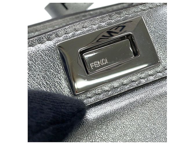 Fendi Peekaboo Handtasche Silber - Ansicht 12