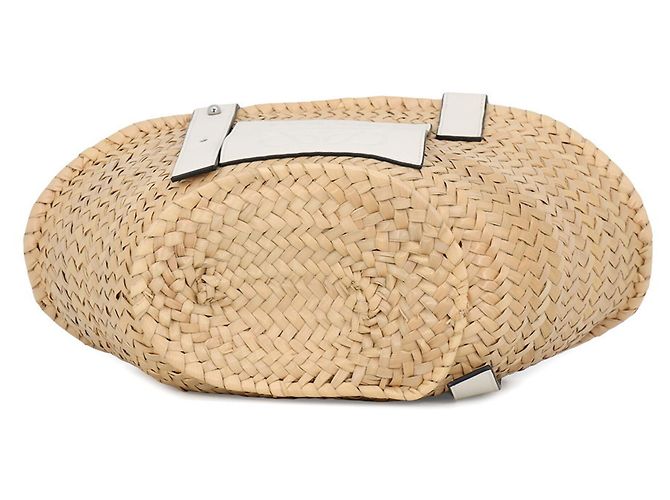 Borsa a cestino Loewe in pelle bianca Bianco - vista 3
