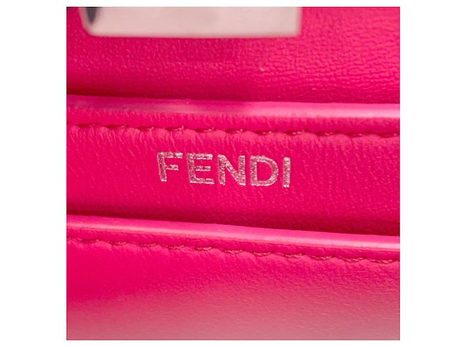Borsa a mano in pelle Fendi Peekaboo ISeeU Petite Rosa - vista 15