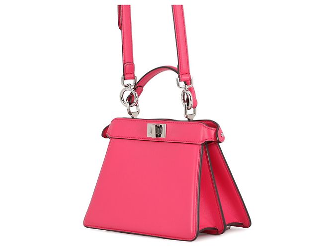 Borsa a mano in pelle Fendi Peekaboo ISeeU Petite Rosa - vista 2